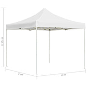 Carpa plegable profesional de aluminio blanco 2x2 m v4223 - Vetonek