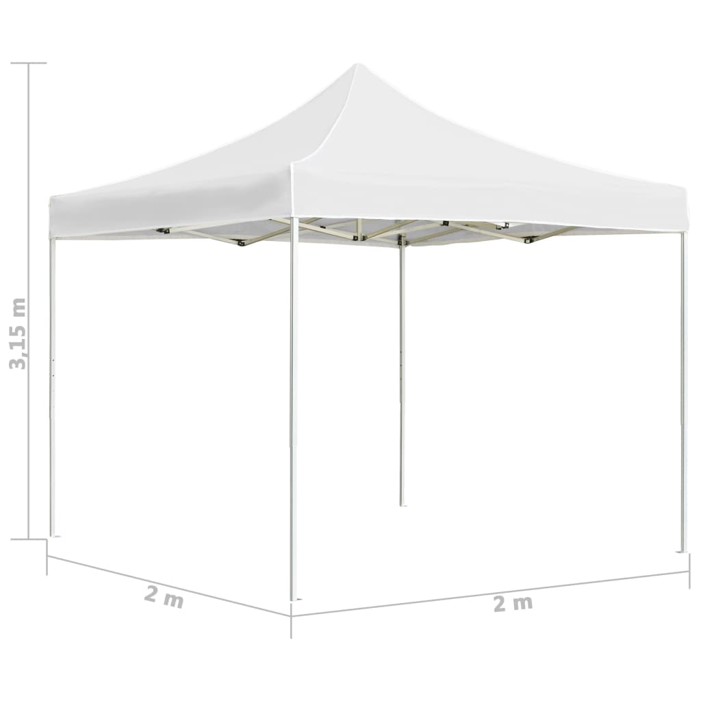 Carpa plegable profesional de aluminio blanco 2x2 m v4223 - Vetonek