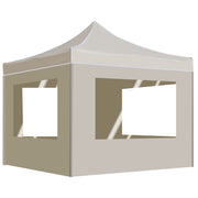 Carpa plegable profesional paredes aluminio color crema 2x2 m v4230 Vetonek