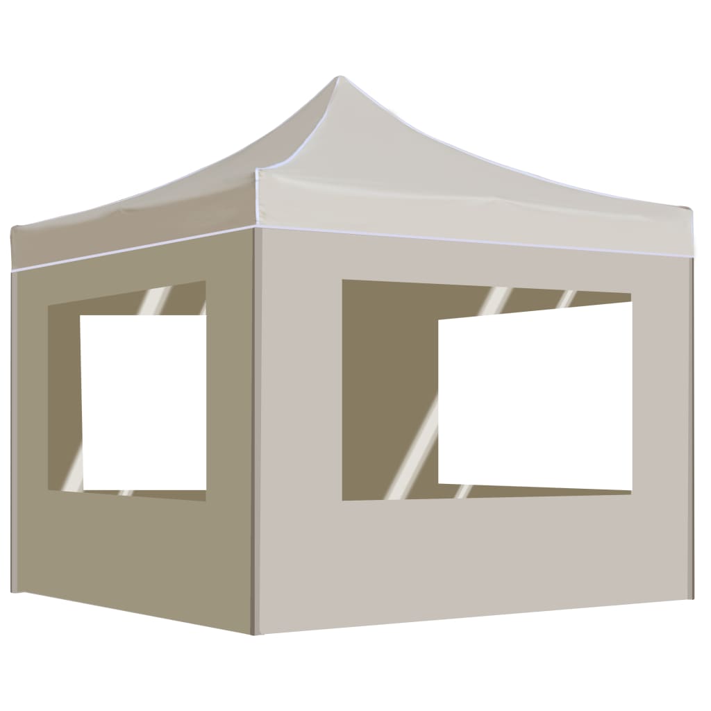 Carpa plegable profesional paredes aluminio color crema 2x2 m v4230 Vetonek