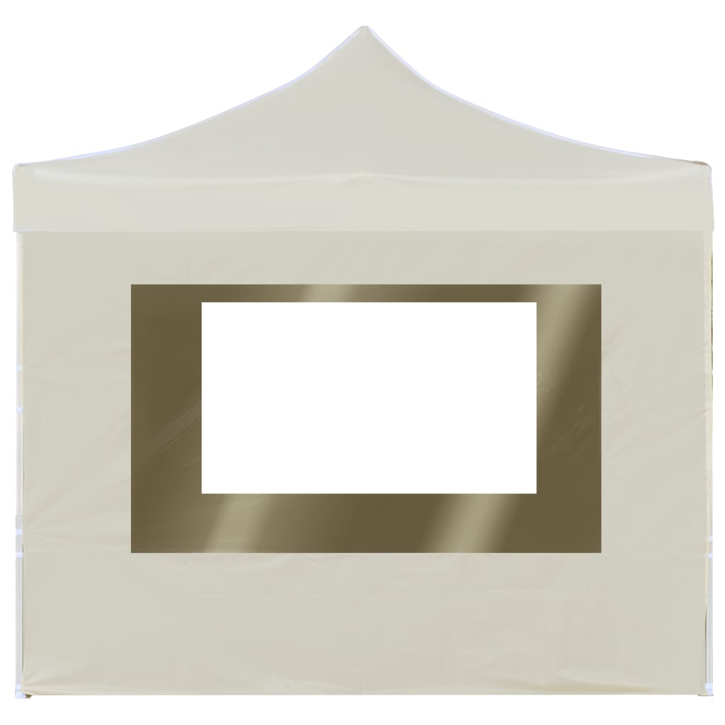 Vetonek Carpa plegable profesional paredes aluminio color crema 2x2 m