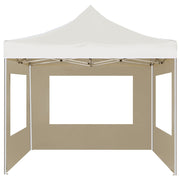 Carpa plegable profesional paredes aluminio color crema 2x2 m v30 - Vetonek