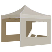 Carpa plegable profesional paredes aluminio color crema 2x2 m v30 - Vetonek