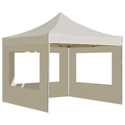 Carpa plegable profesional paredes aluminio color crema 2x2 m v30 - Vetonek
