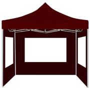 Carpa plegable profesional paredes aluminio color burdeos 2x2 m v4261 - Vetonek