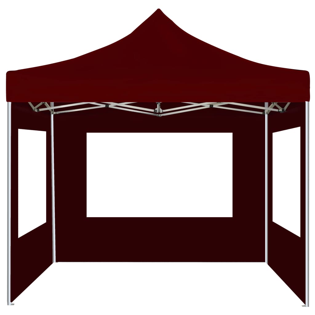 Carpa plegable profesional paredes aluminio color burdeos 2x2 m v4261 - Vetonek