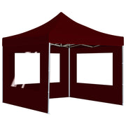Carpa plegable profesional paredes aluminio color burdeos 2x2 m v4261 - Vetonek