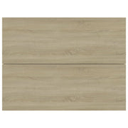 Tables de chevet 2 pcs contreplaqué couleur chêne 40x30x30 cm v6555 - Vetonek