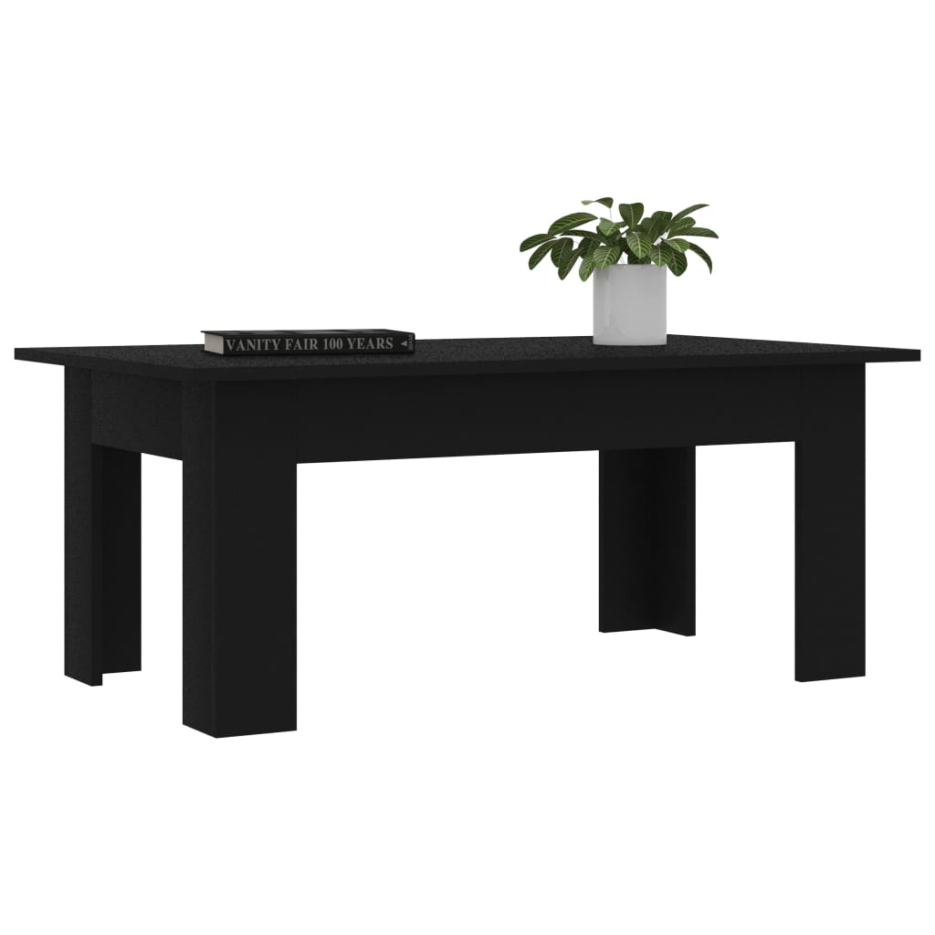 Black wooden table 100x60x42 cm