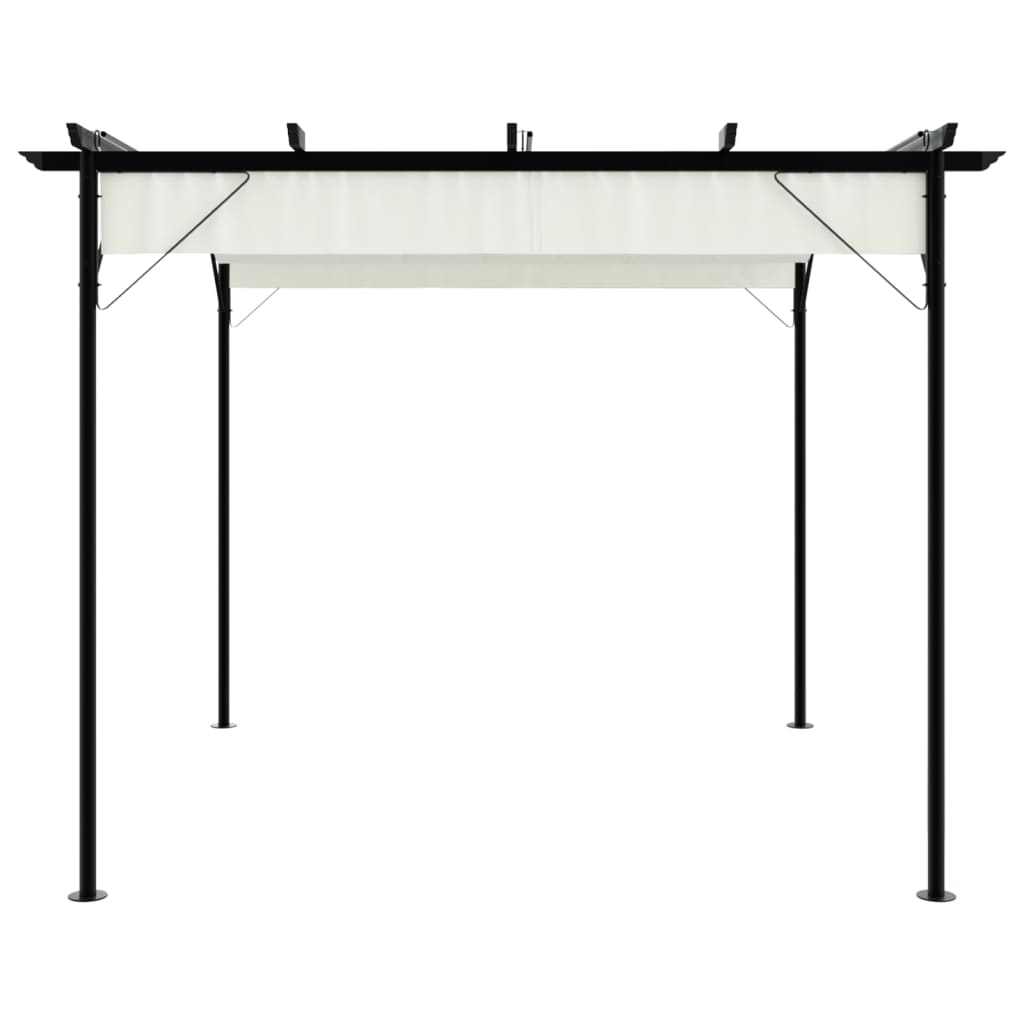 Pergola mit retraktiler Dachfarbe weiße Creme 3x3 m