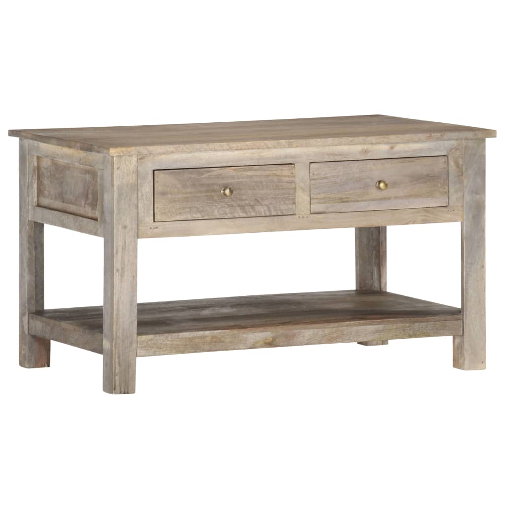 Mesa de centro de madera maciza de mango 82x52x47 cm  V9631 Vetonek