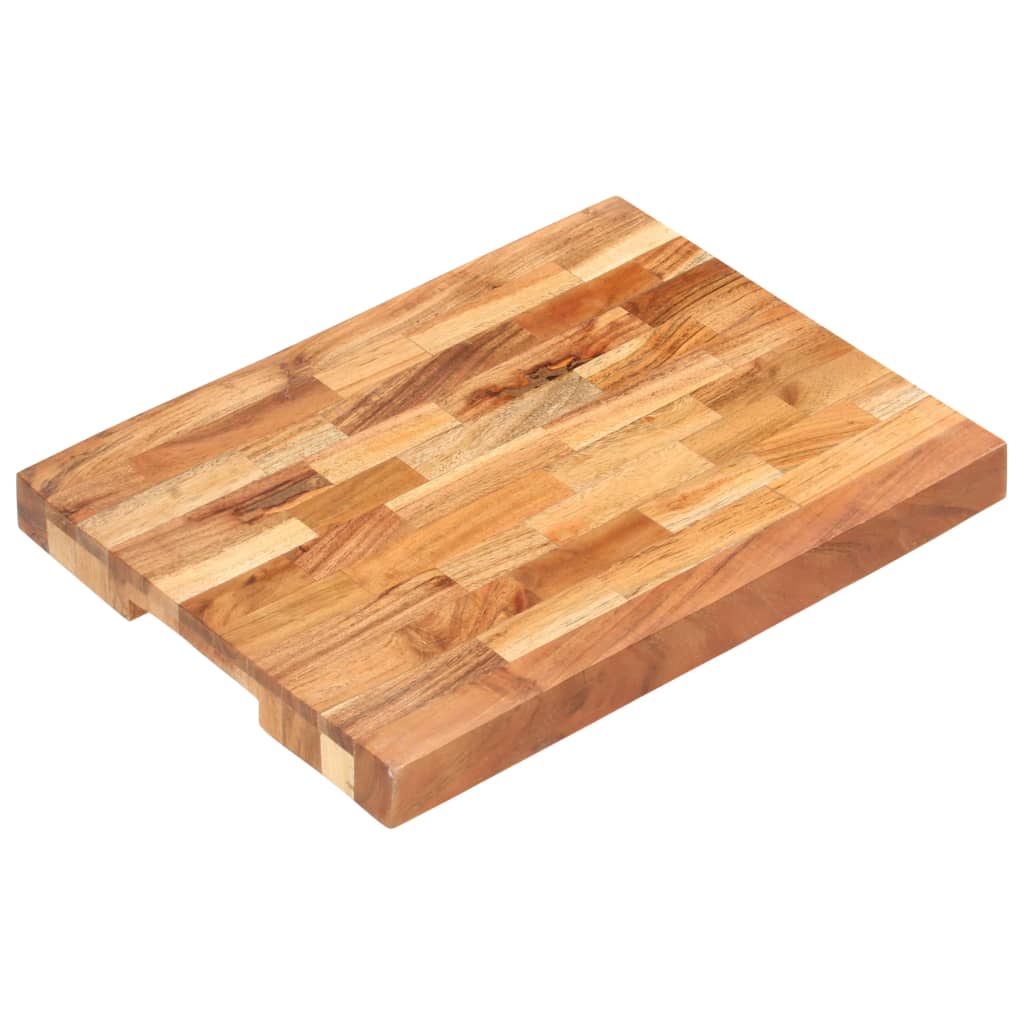 Vetonek Tabla de cortar de madera maciza de acacia 40x30x4 cm