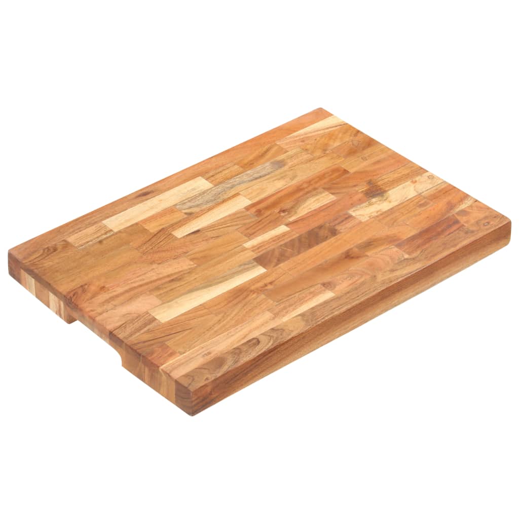 Vetonek Tabla de cortar de madera maciza de acacia 50x35x4 cm 