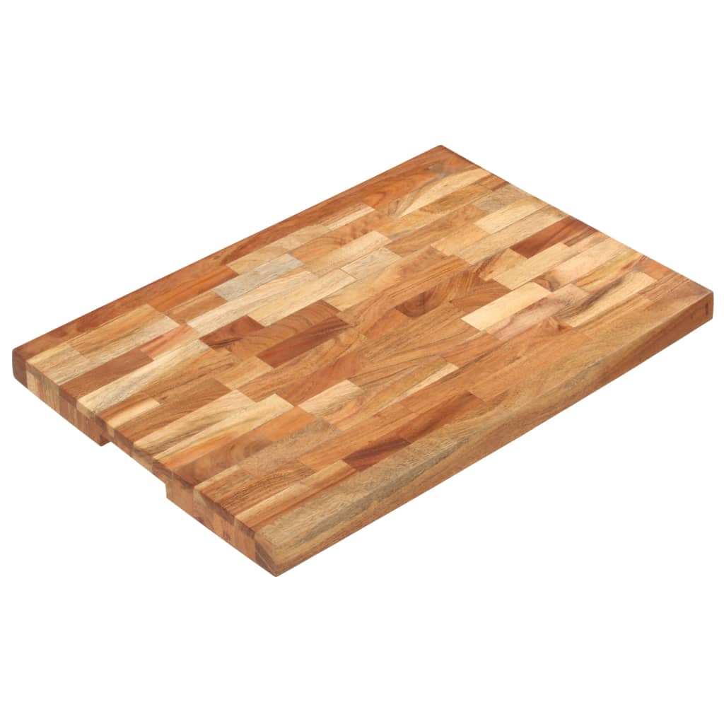 Vetonek Tabla de cortar de madera maciza de acacia 60x40x4 cm