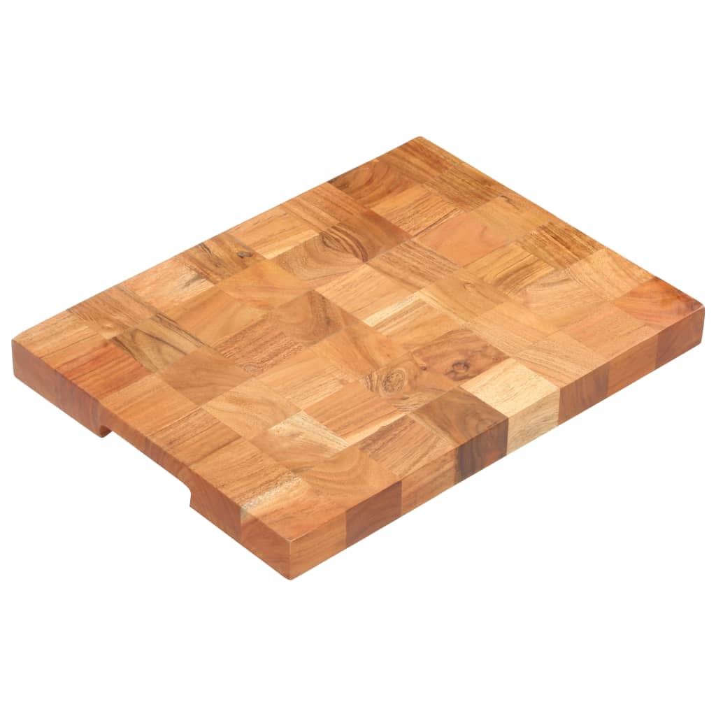 Vetonek Tabla de cortar de madera maciza de acacia 40x30x3,8 cm