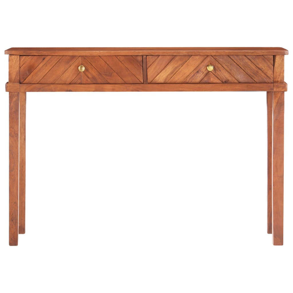 Mesa consola de madera maciza de acacia 110x40x76 cm