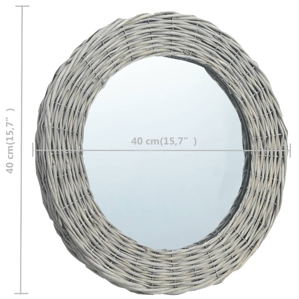 40 cm wicker mirror