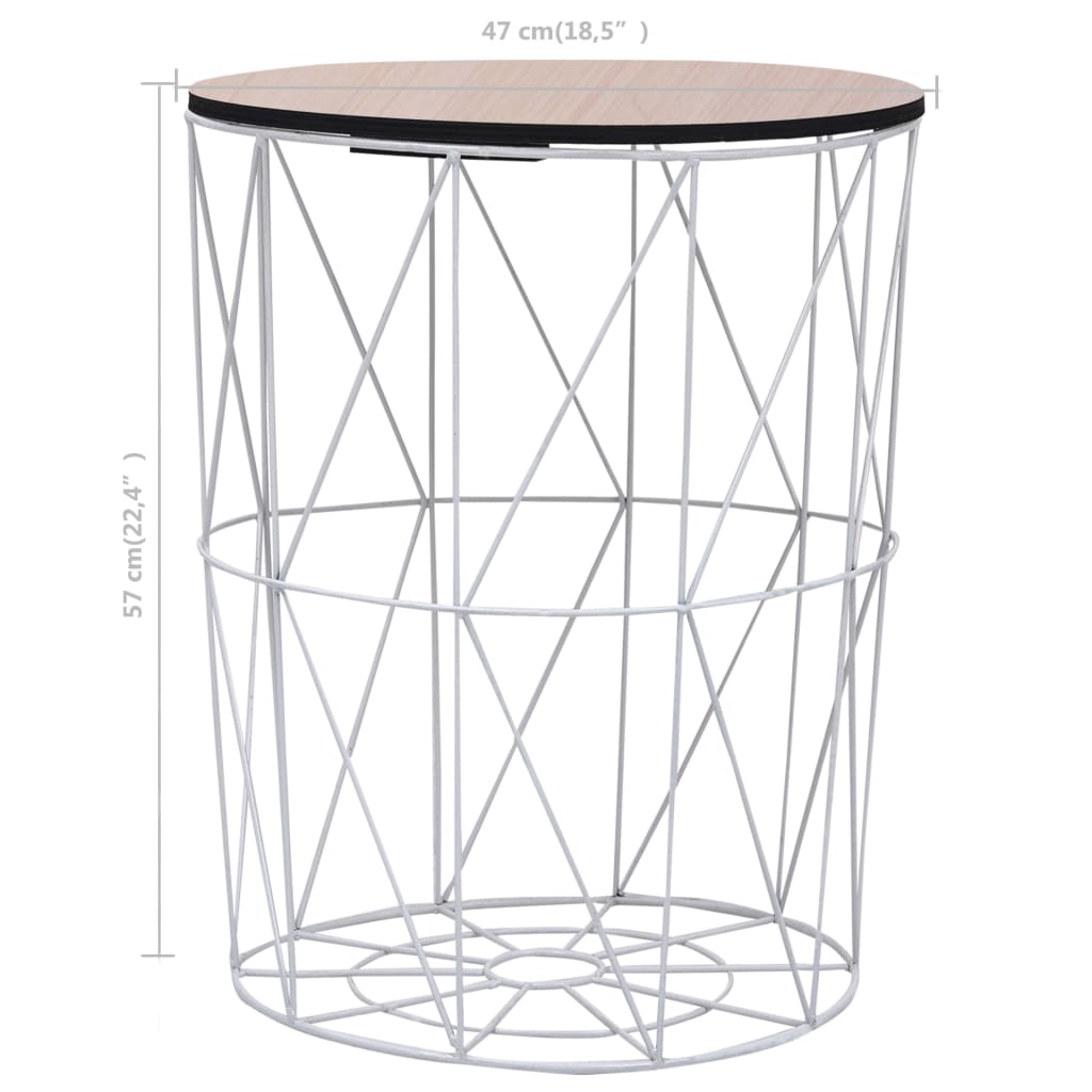 Table centrale blanche Ø 47 cm