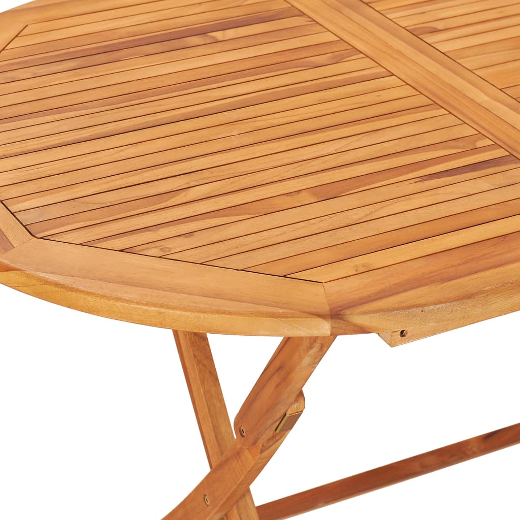 Set comedor de jardín plegable 7 piezas madera maciza de teca vidaXL