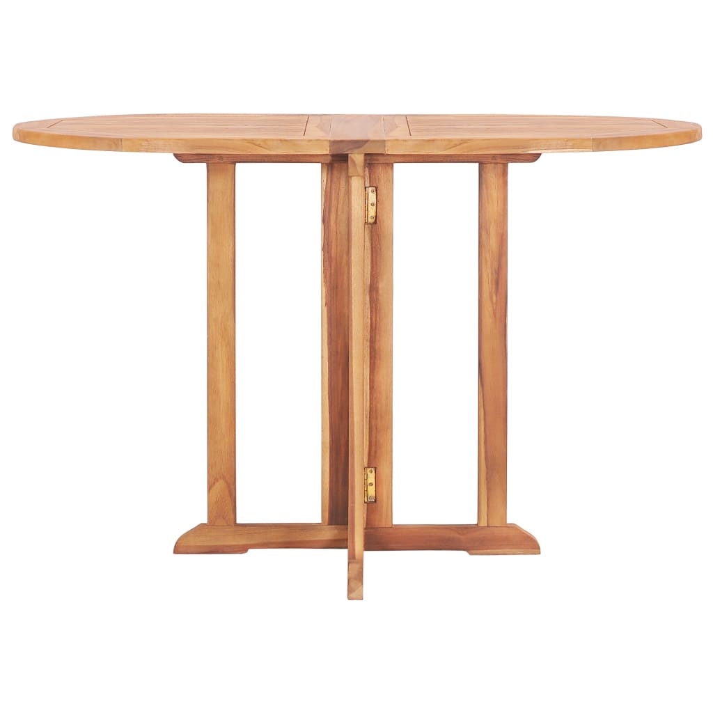 Set de comedor de jardín plegable 5 piezas madera maciza teca