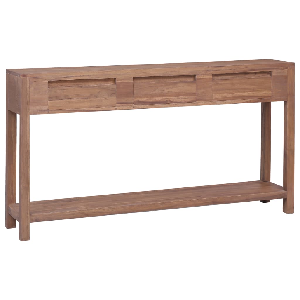 Vetonek Mesa consola de madera maciza de teca 145x30x80 cm