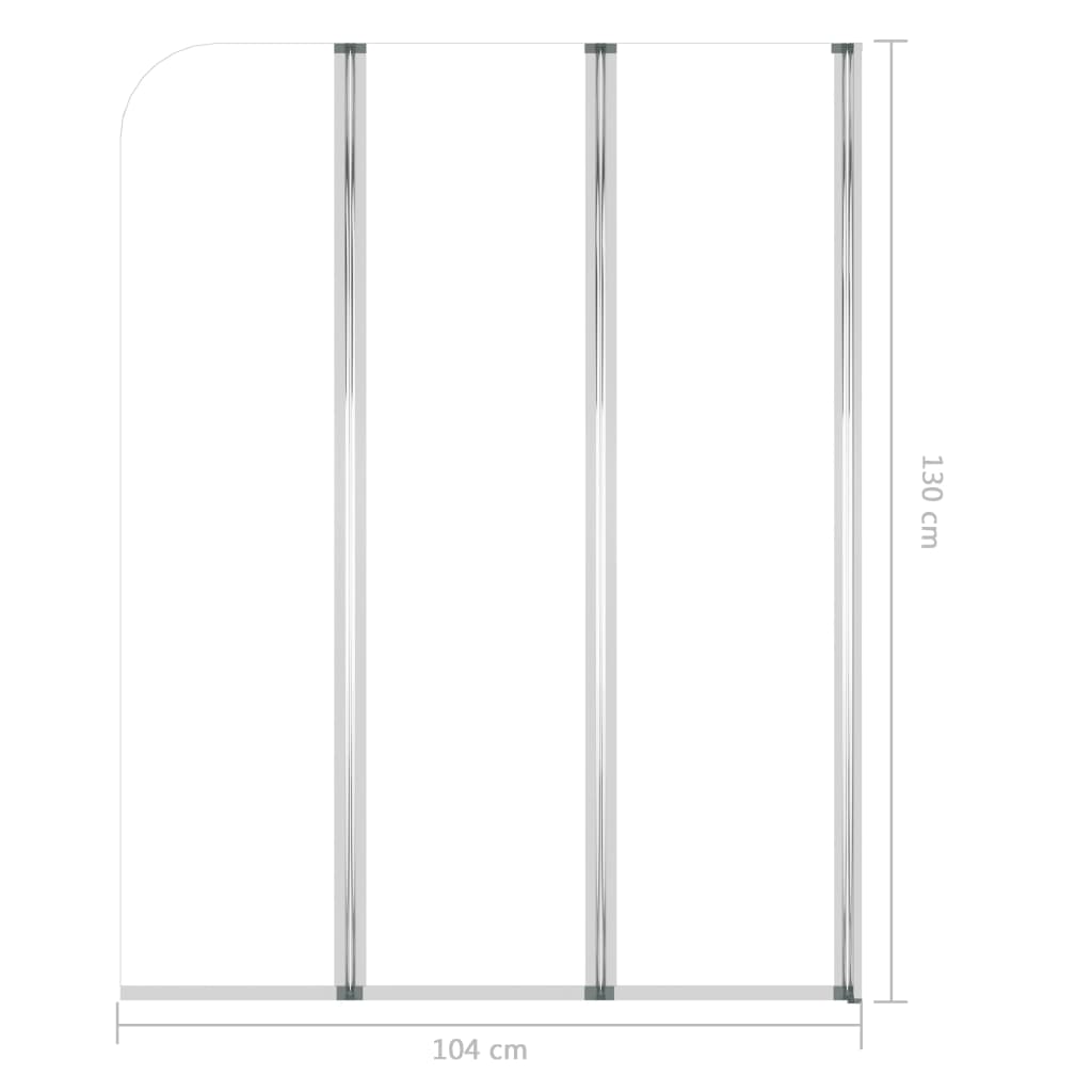 Mamparas de ducha 2 uds vidrio templado transparente 104x130 cm vidaXL