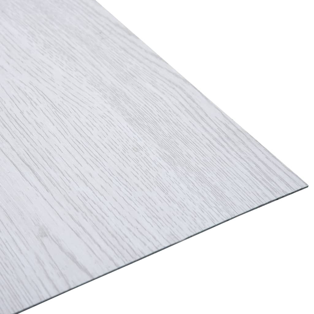 Lamas para suelo autoadhesivas PVC blanco 5,11 m²