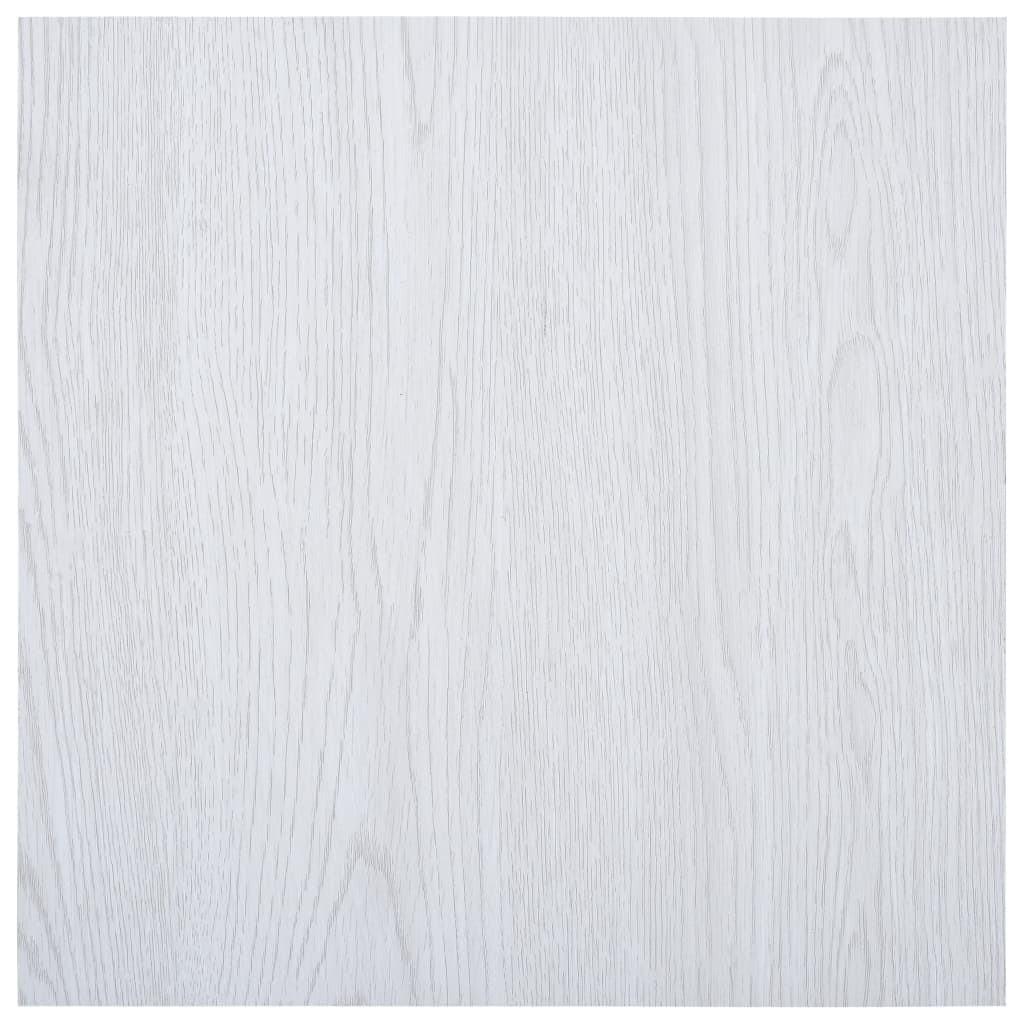 Vetonek Lamas para suelo autoadhesivas PVC blanco 5,11 m² 