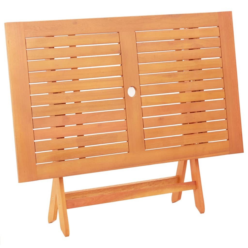 Mesa de jardín plegable madera maciza de eucalipto 120x70x75 cm vidaXL