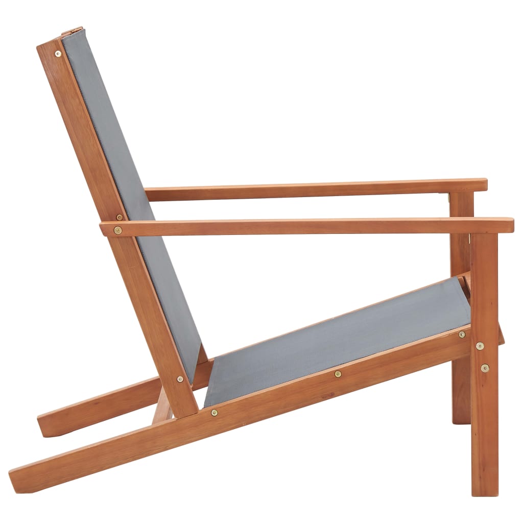 Eucalyptus and Textilene Gray Wooden Wooden Chair