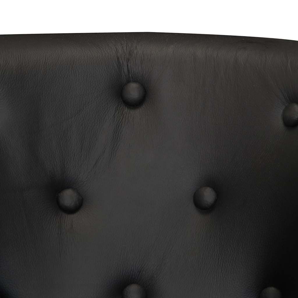 Sillón de cuero auténtico negro vidaXL