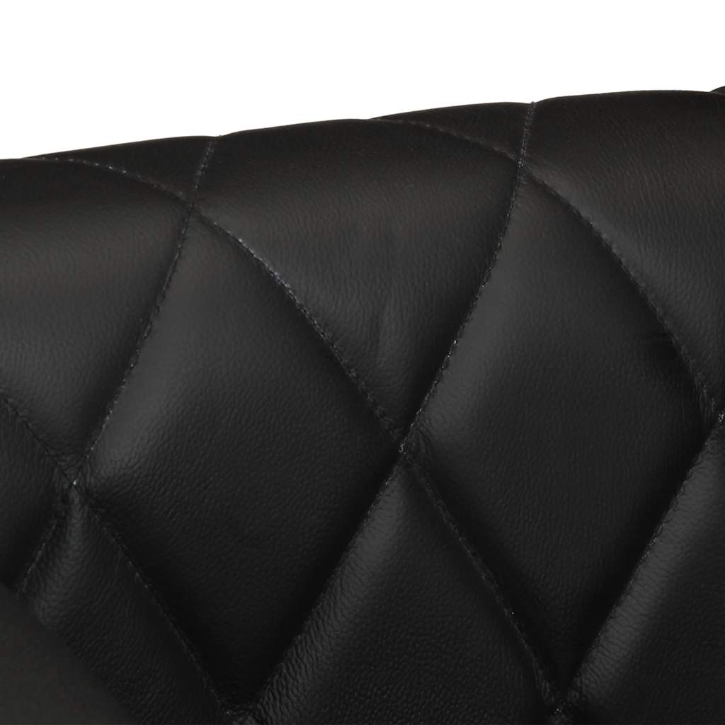 Sillón de cuero de cabra auténtico negro vidaXL