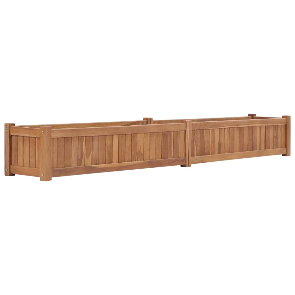 Vetonek jardinera elevado madera maciza de teca 200x30x25 cm