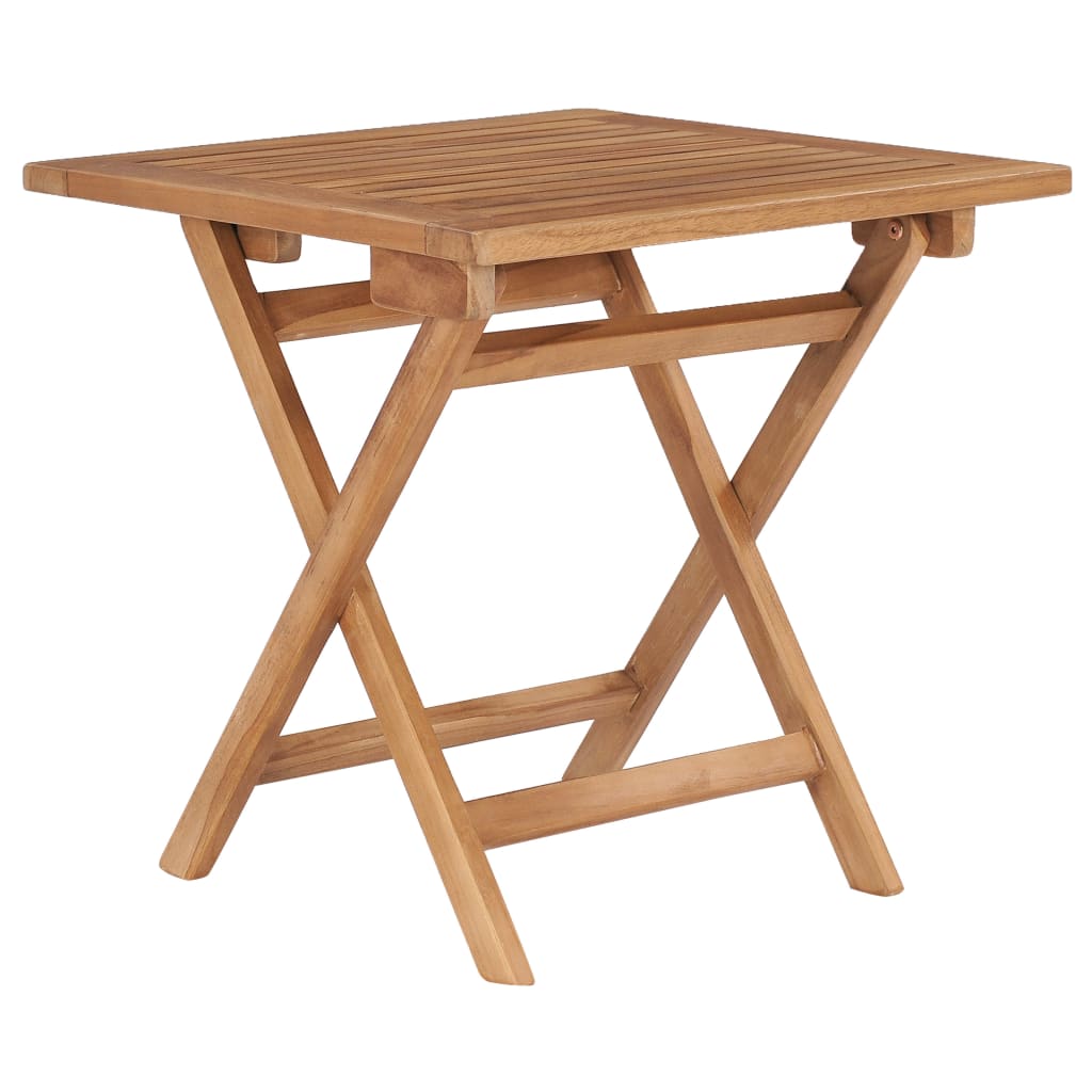 Vetonek Mesa de jardín plegable madera maciza de teca 45x45x45 cm 