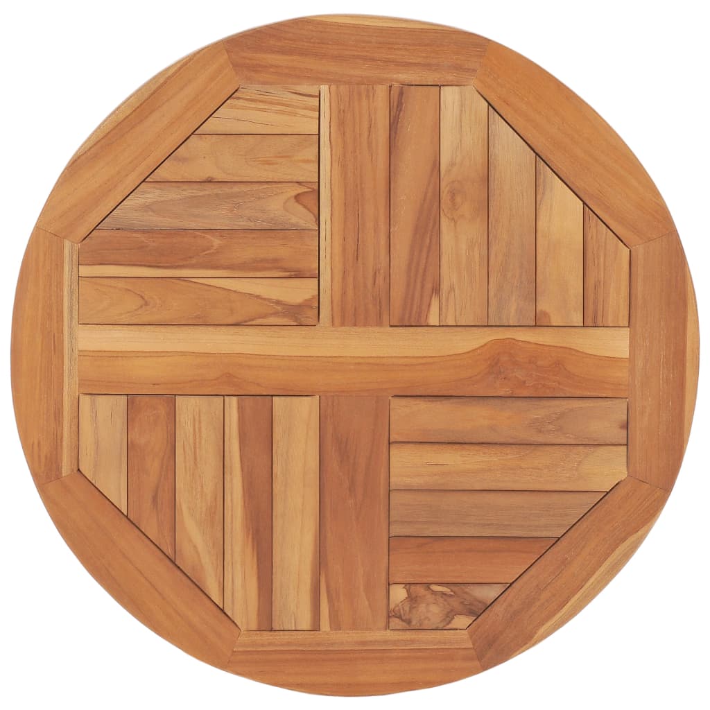 Superficie de mesa redonda madera maciza de teca 2,5 cm 60 cm