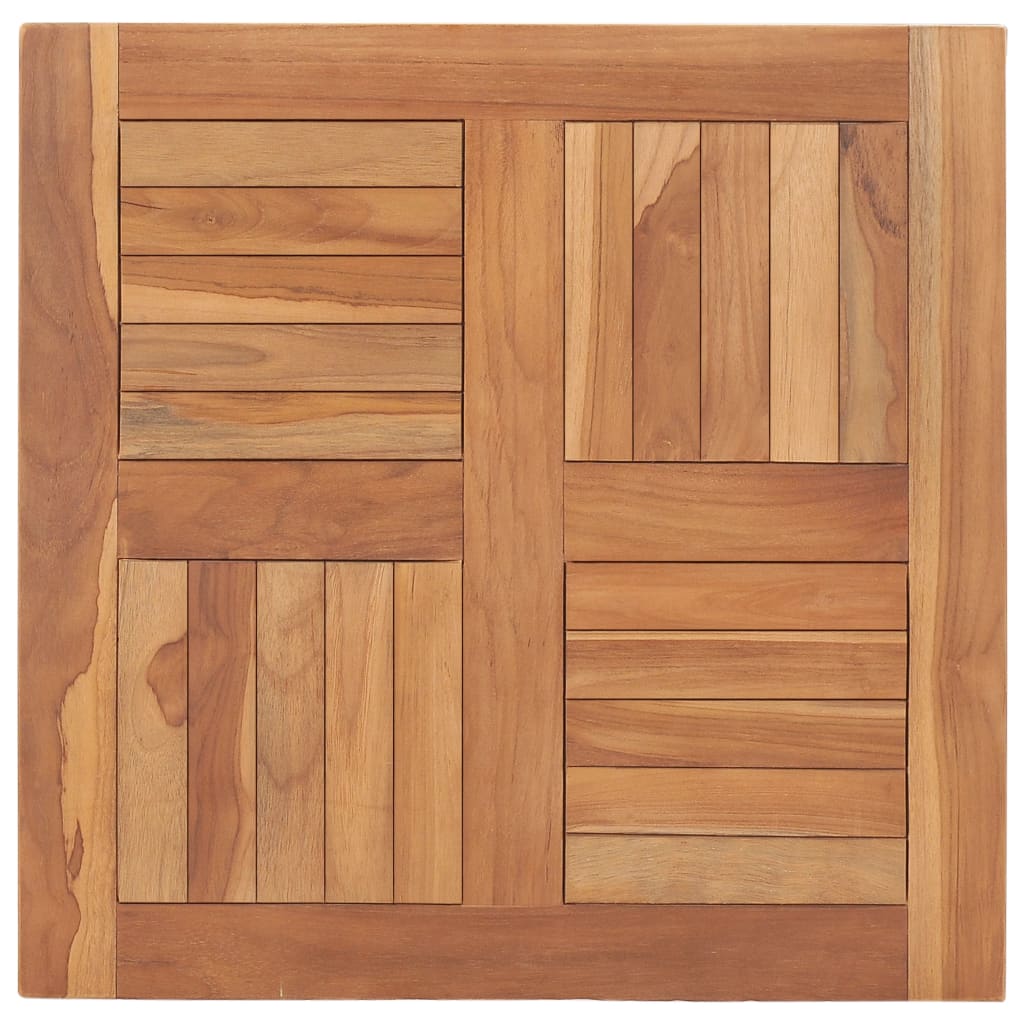 Superficie de mesa de madera maciza de teca 60x60x2,5 cm