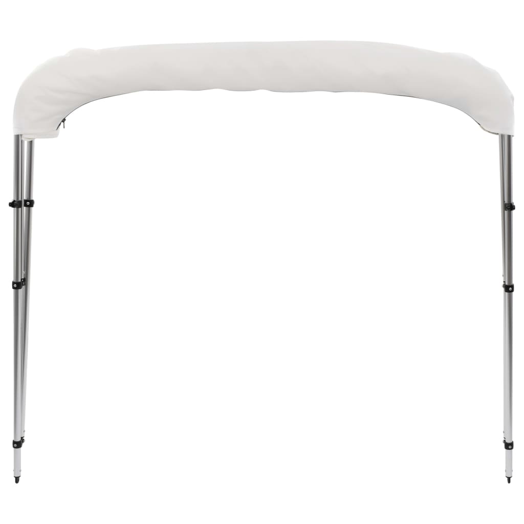 Toldo Bimini de 3 arcos blanco 183x160x137 cm vidaXL