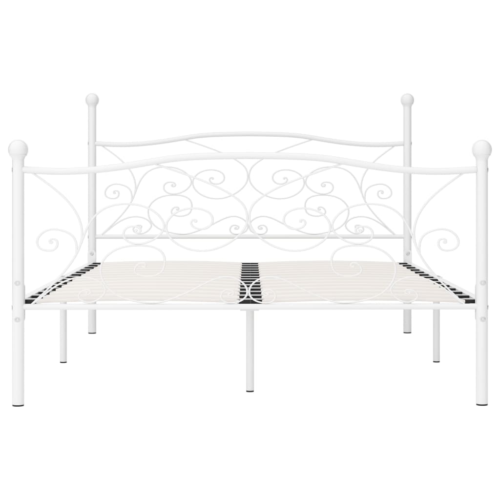 Estructura cama con somier sin colchón metal blanco 160x200 cm vidaXL