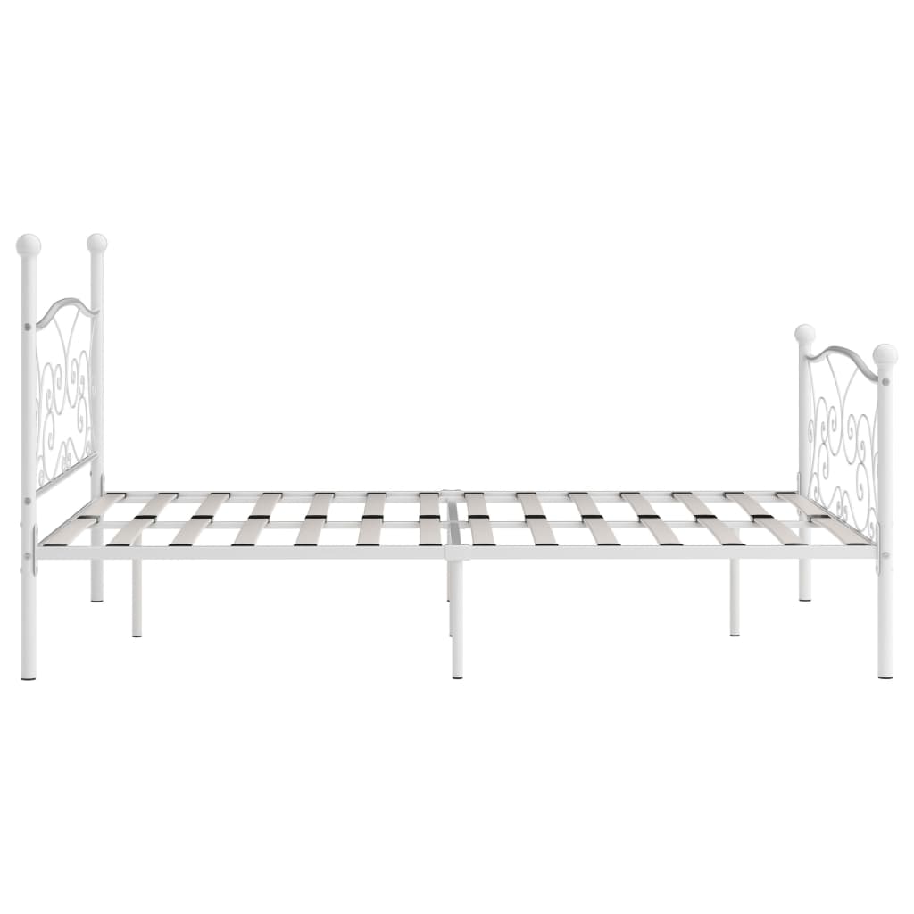 Estructura cama con somier sin colchón metal blanco 160x200 cm vidaXL