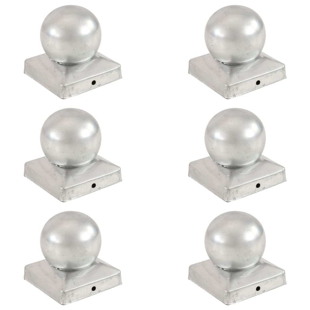 Publica tapas 6 uds galvanized metal globe final 91x91 mm