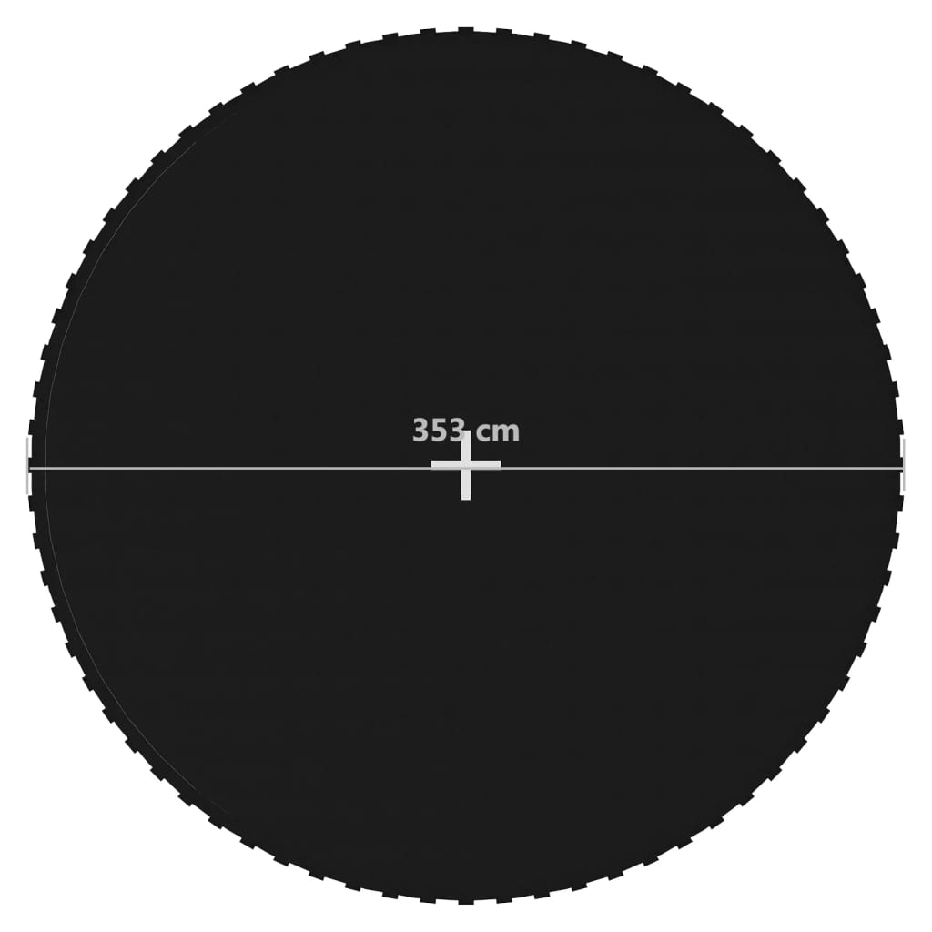 Round -bed jump canvas Black fabric 3.96 m