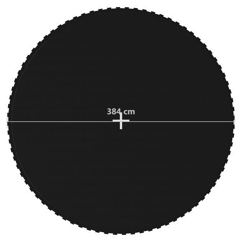 Tapete de salto para trampolim redondo tecido preto 4,27 m V5679 Vetonek