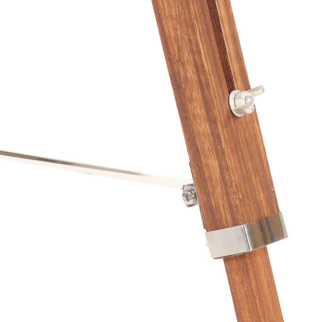 Lámpara de trípode madera maciza de teca marrón y blanco 141 cm v1037 - Vetonek