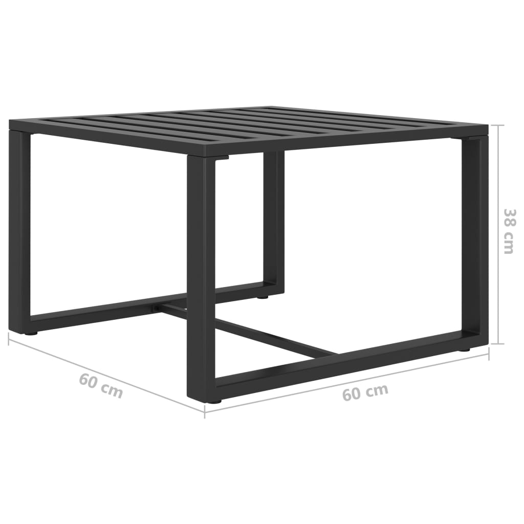 Set muebles de jardín 6 pzas y cojines aluminio gris antracita vidaXL