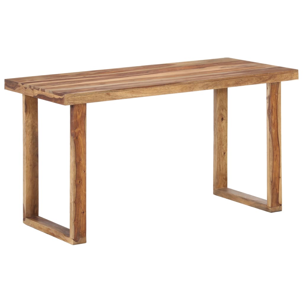 Vetonek Mesa de comedor de madera maciza de sheesham 140x70x76 cm