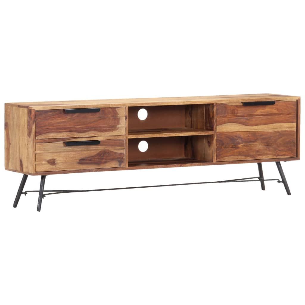 Vetonek Mueble para TV de madera maciza de sheesham 140x28x47 cm