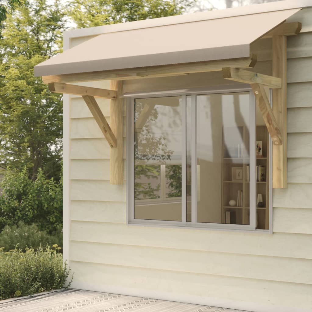 Vetonek Pérgola de puerta madera maciza de pino 150x100x100 cm