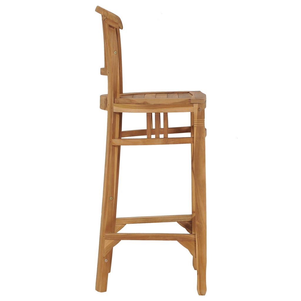 Teak solid wooden kitchen stool