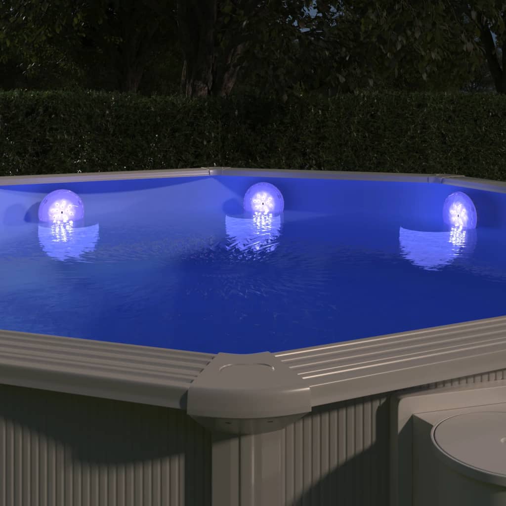 Vetonek Lámpara LED sumergible flotante piscina mando distancia blanco