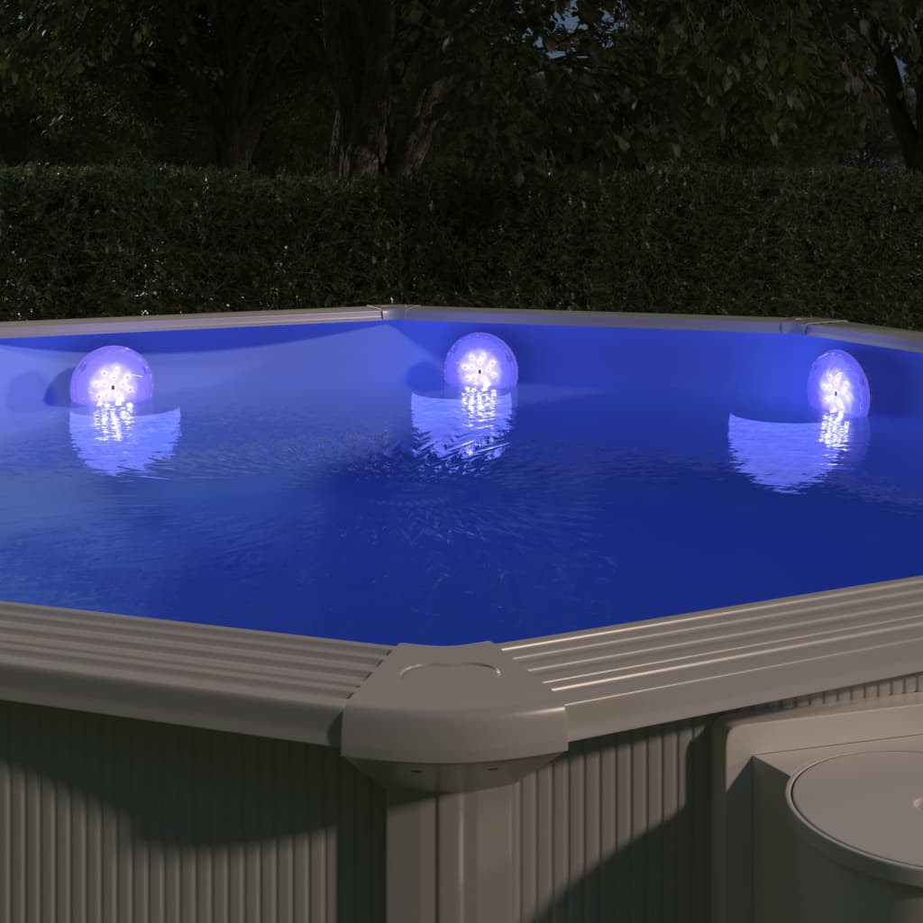 Vetonek Lámpara LED sumergible flotante piscina con mando multicolor